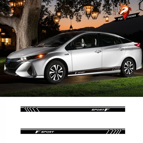 Graphics Sport Styling Car Vinyl Decal Side Skirt Stripes Stickers for Toyota Camry Avalon Yaris Prius Verso Corolla Sticker